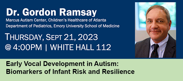 small poster of Dr. Ramsay's lecture includes title of lecture, date, time and photo of Sonja Lanehart.